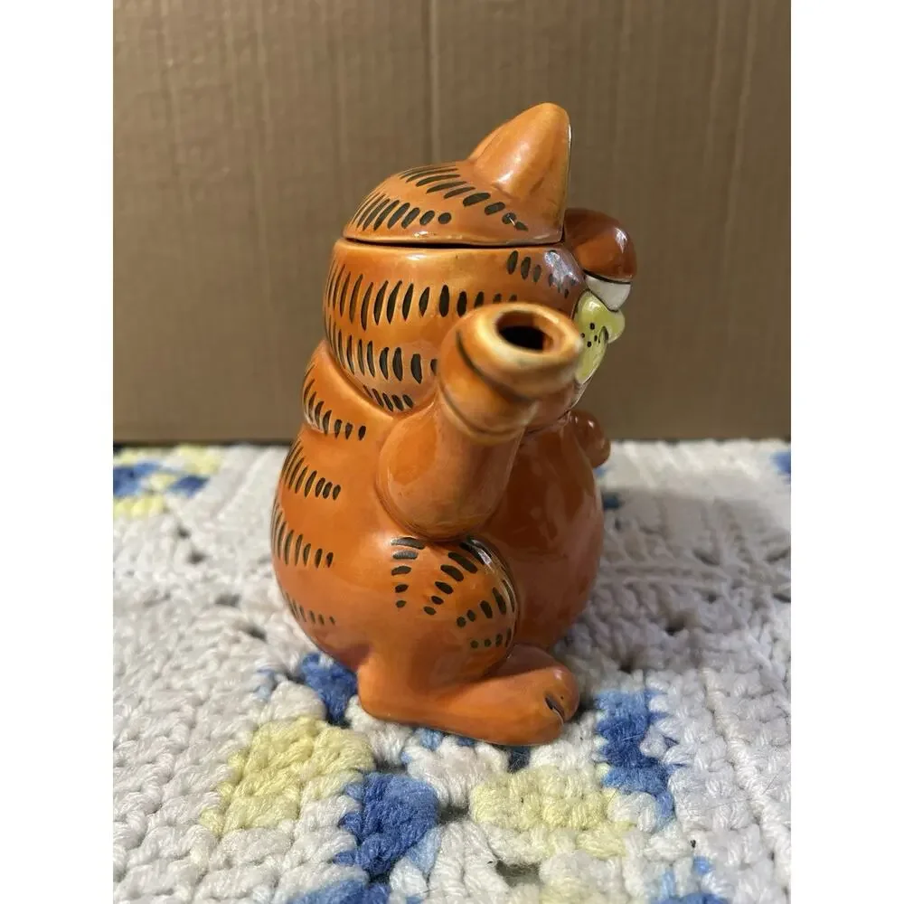 Enesco Garfield Teapot Vintage Ceramic Cat Made In Japan Jim Davis 1981